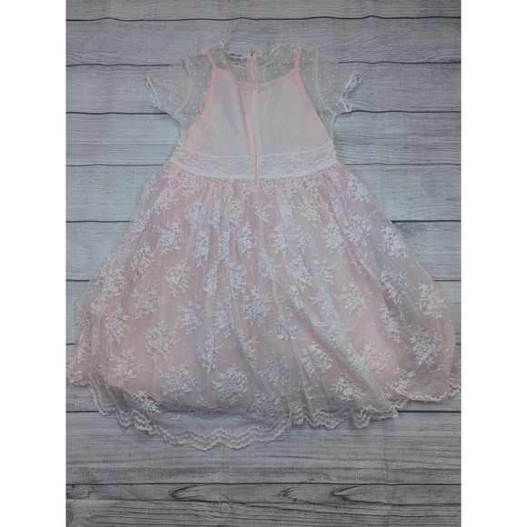 10 Trish Scully Lace Overlay Dress - Picture 4 of 7